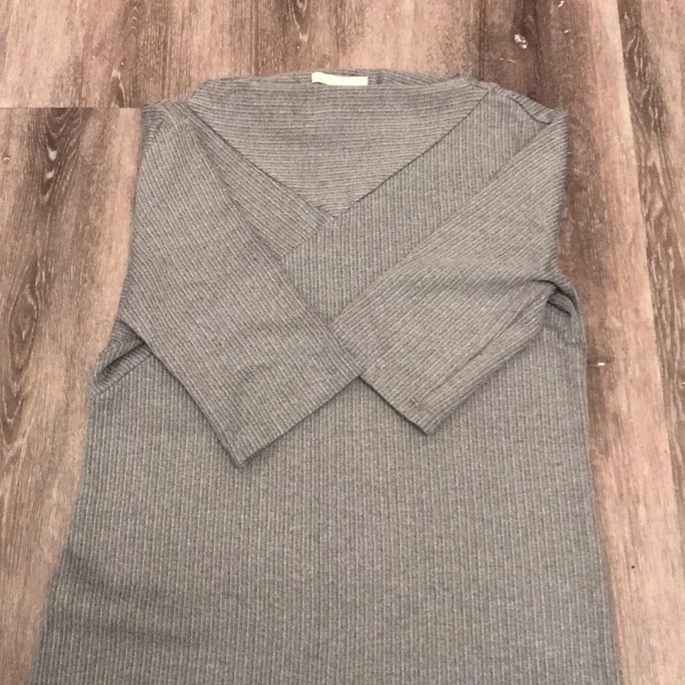 Grey Body-Con Ribbed Dress - Picture 5 of 6